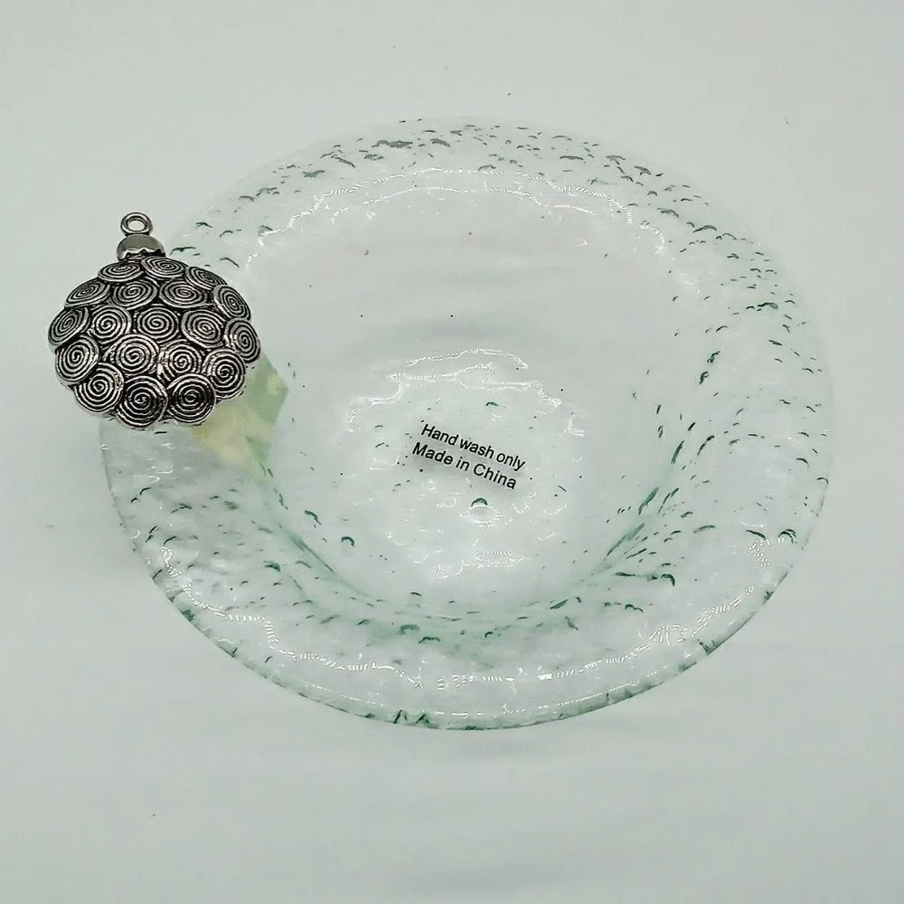 Mud Pie Ornament Holiday Glass Condiment Bowl NWT